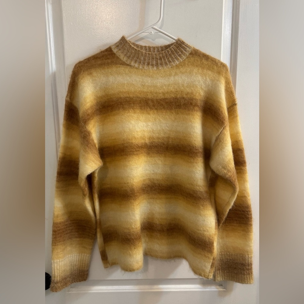 ACNE STUDIOS Ombre Stripe Sweater Sand Beige Small NEW WITHOUT TAG - Picture 1 of 10